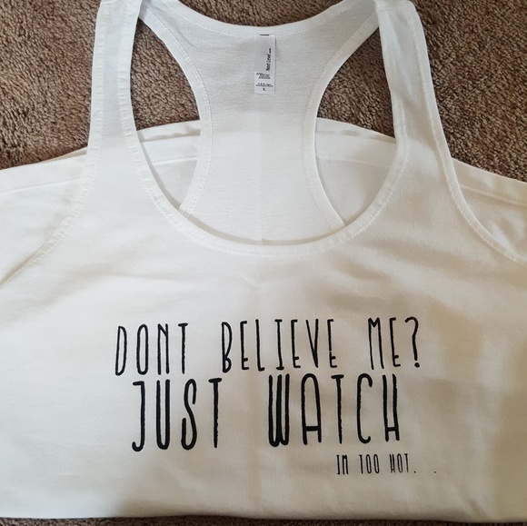 White Racer Back Tank Top Next Level - Picture 4 of 4